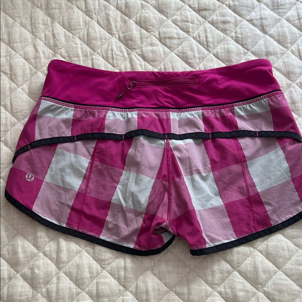 lululemon athletica Pink and Gray Women's running Shorts